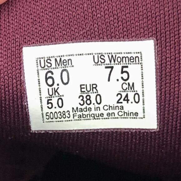 Vans Ultrarange Gore Slip On Ultracush Lite Trainer Shoe Size 7.5 Red Purple - Picture 12 of 14